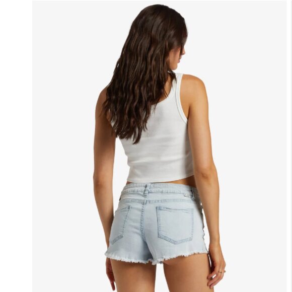 Billabong Lite Hearted Denim Shorts Women's size 28 Color Acid - Picture 3 of 4